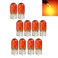 10x 501 Amber Orange Bulbs 12V
