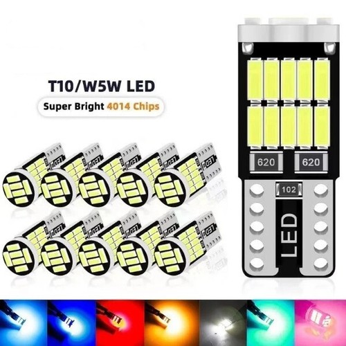 10x 501 t10 led bulbs - t10, side